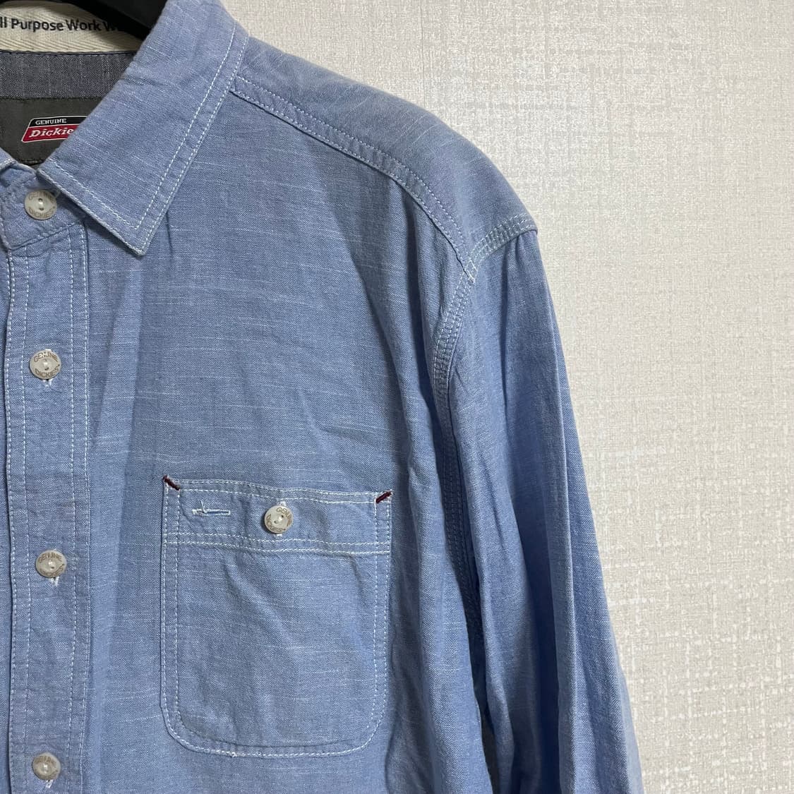 디키즈 샴브레이 워크 셔츠 / 라이트블루, XL 상품이미지4