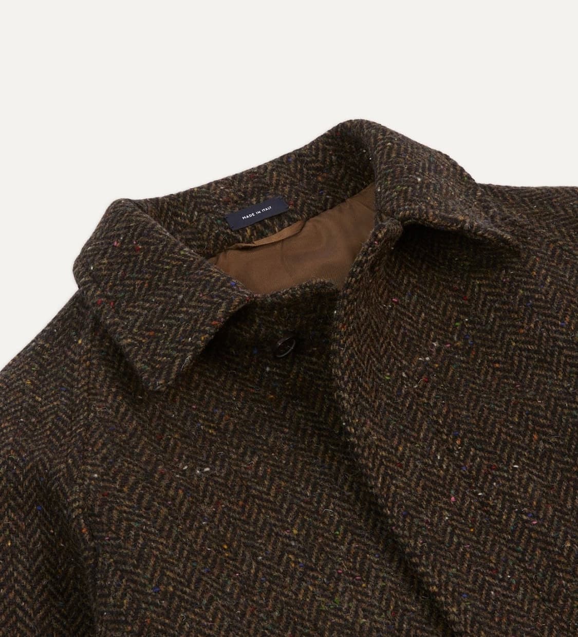 드레익스 헤링본 울 래글런 코트 브라운  상품이미지2