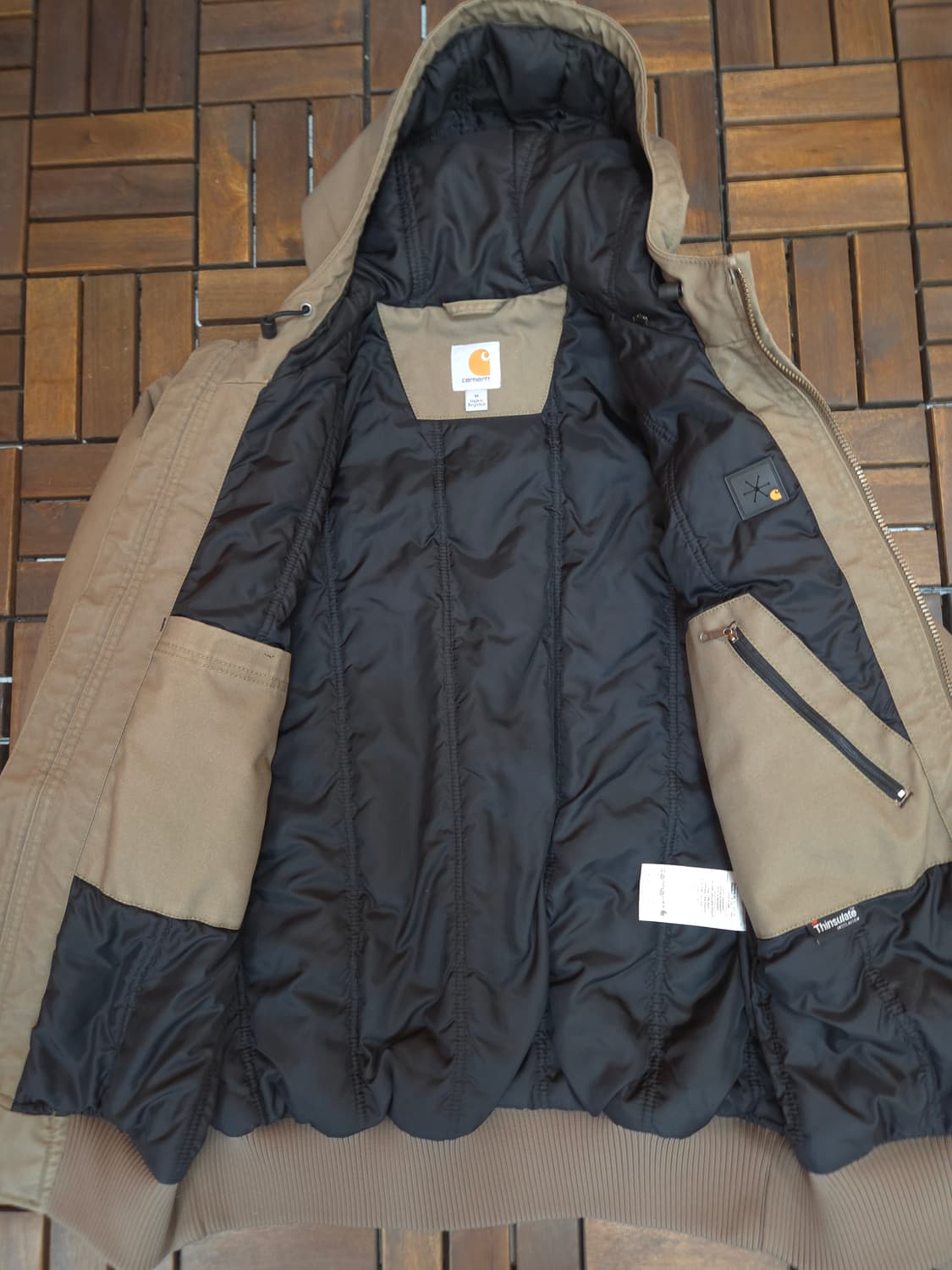 M 칼하트 퀵덕 캑버스 후드 자켓 브라운 상품이미지6