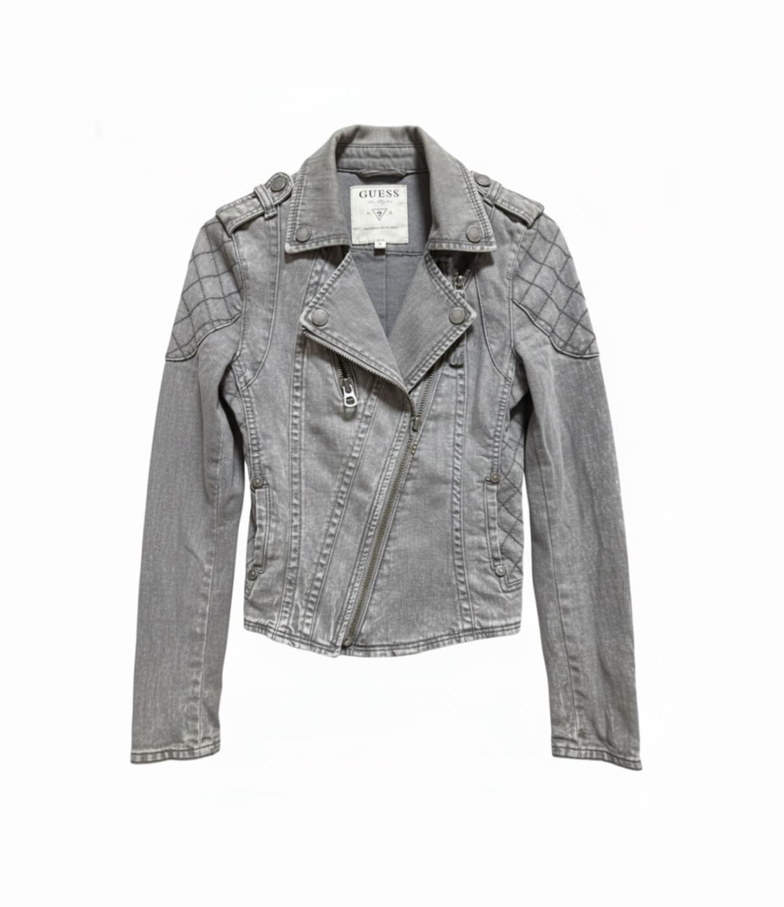 Guess 게스 그레이 데님 바이커 재킷 상품이미지1