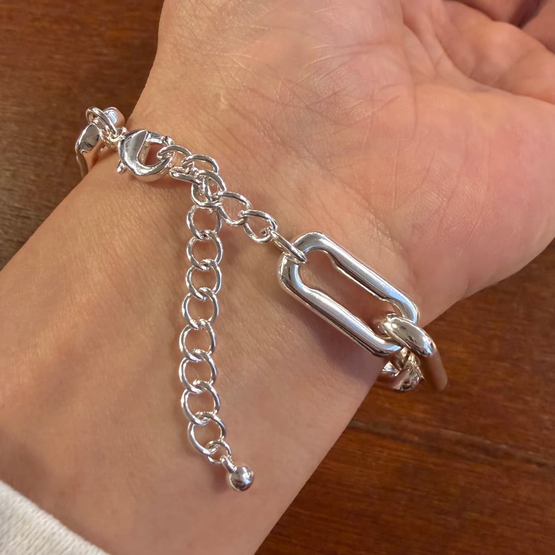 새상품 신주 실버코팅 체인 팔찌 상품이미지7