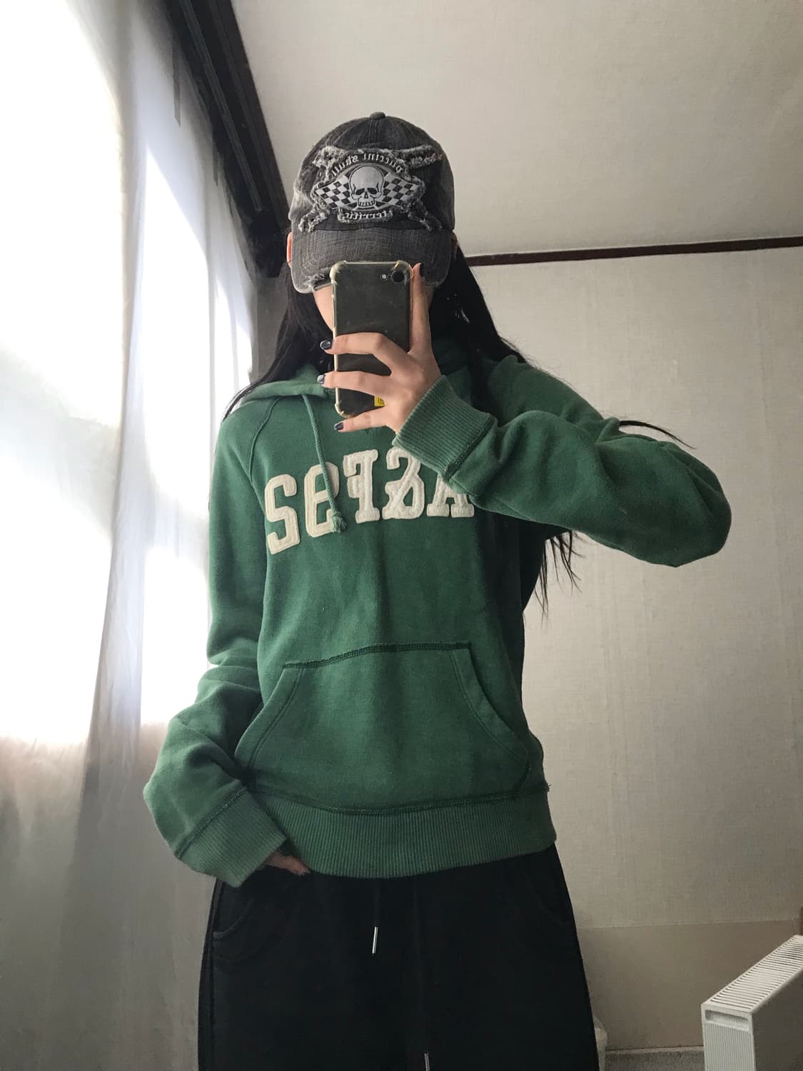 아베크롬비 빈티지그린 후드티 상품이미지1