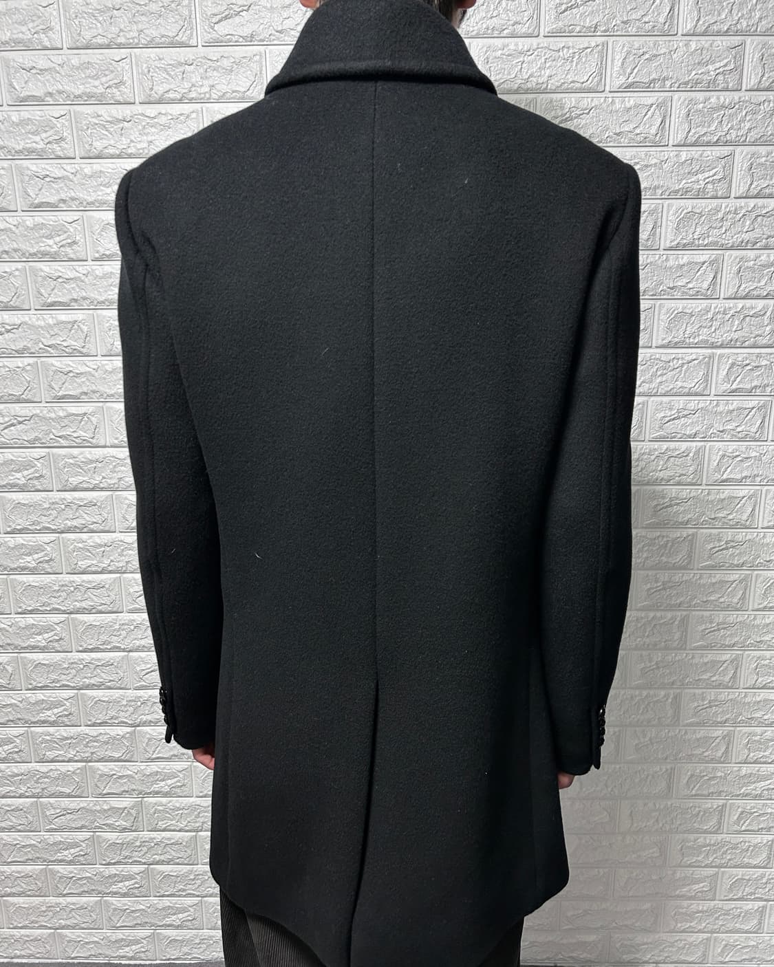 타임 옴므 울 캐시미어 더블 브레스티드 코트 상품이미지4