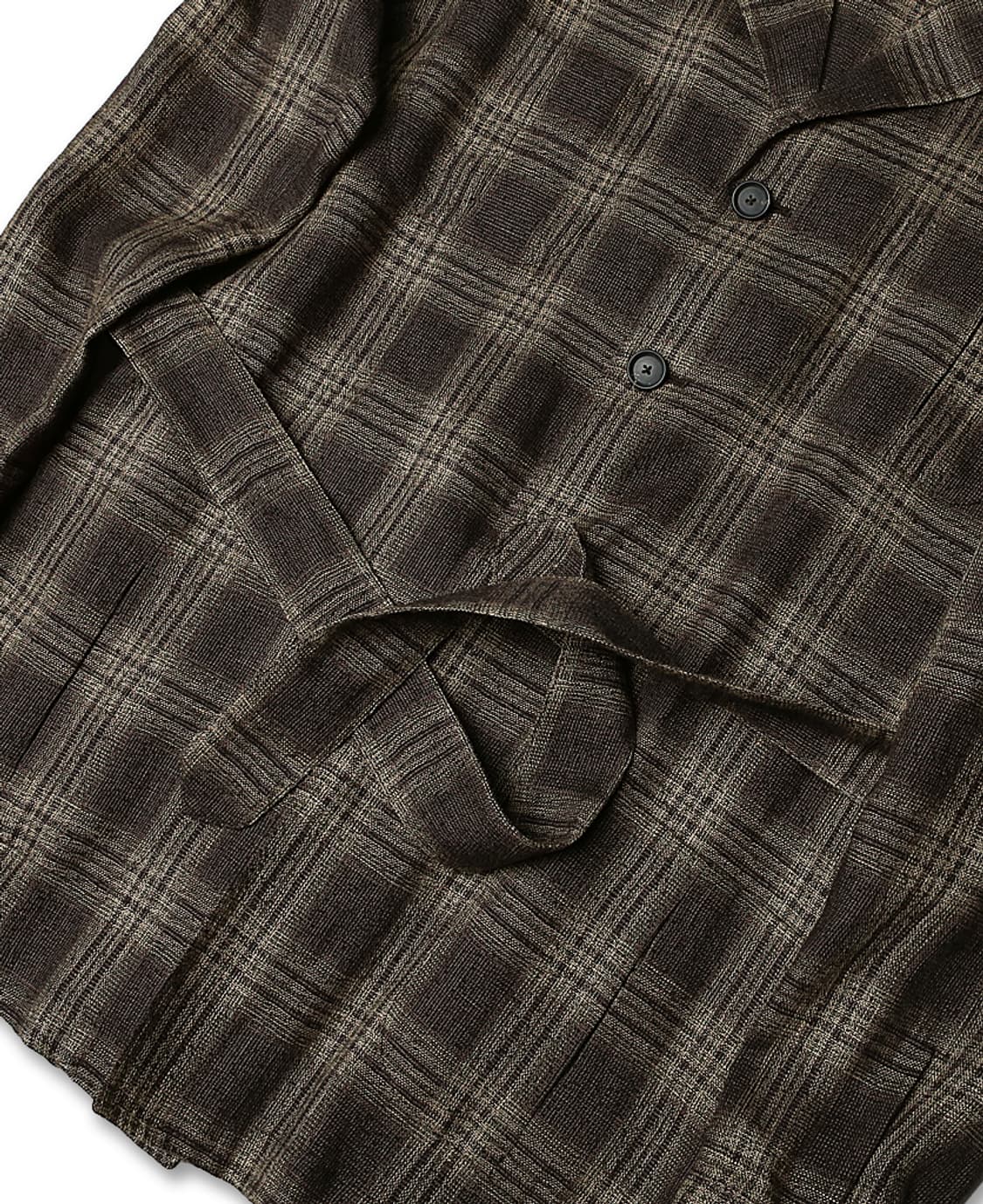 드 페트릴로 [De Petrillo] 린넨 울 체크 나폴리 벨티드 자켓 상품이미지3