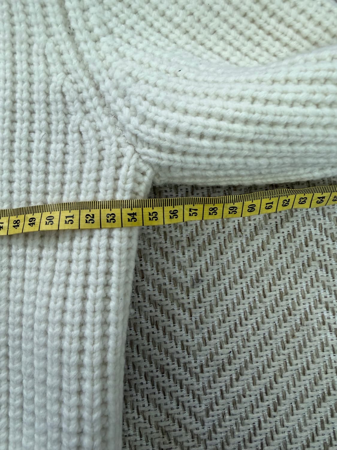 정품) 시스템 한섬 21ss 루즈핏 아이보리 골지 니트 스웨터 90 상품이미지9