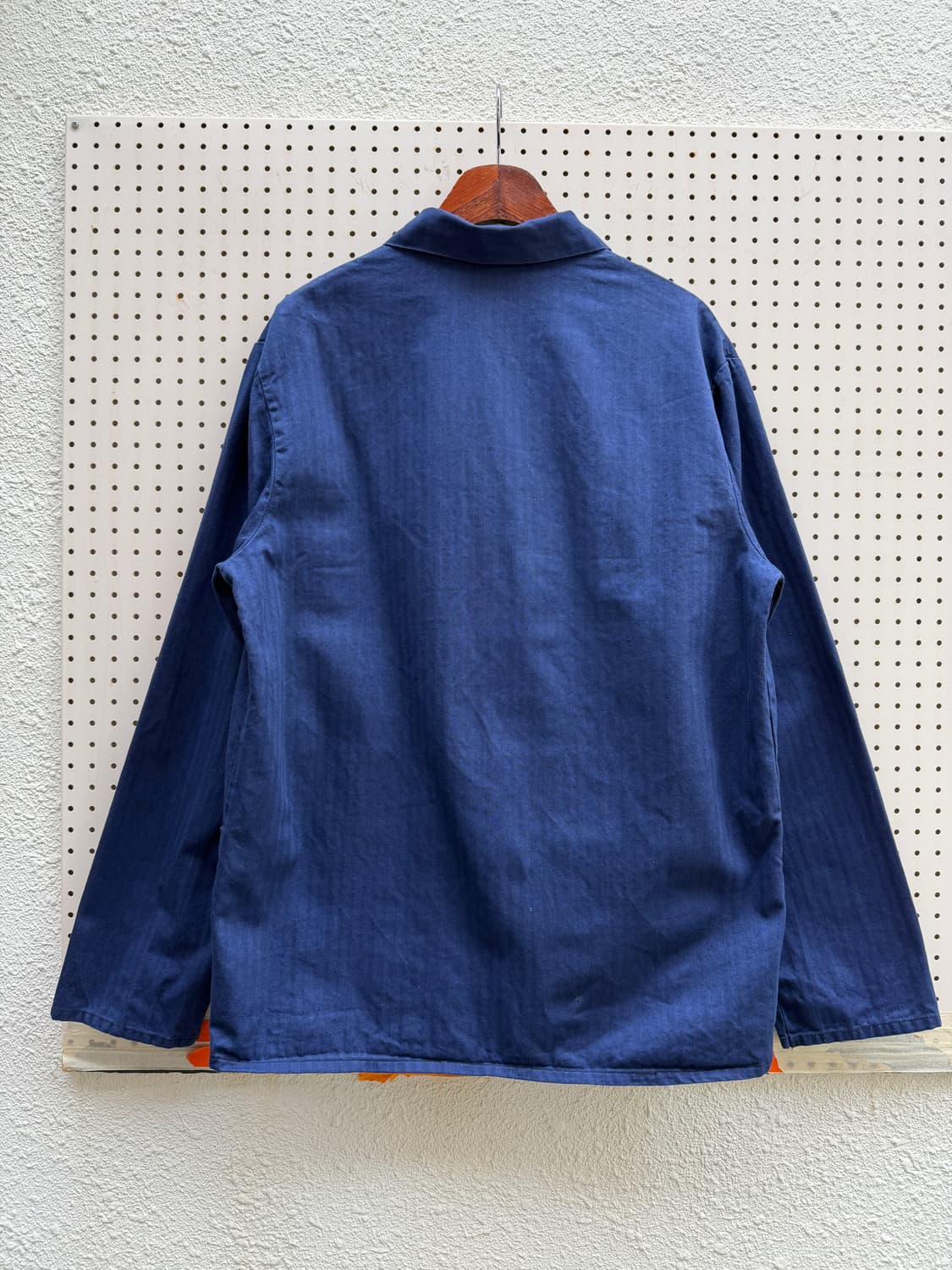 WASHED BLUE HBT OLD VINTAGE 헤링본 프렌치워크자켓 상품이미지2