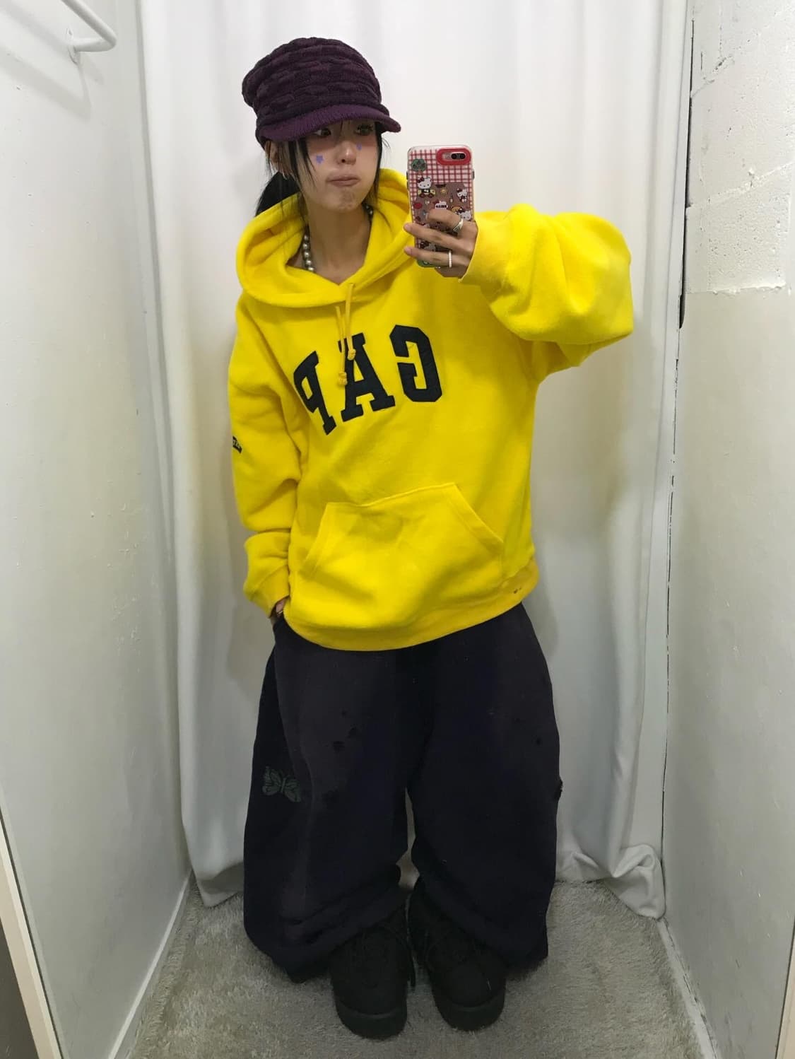 GAP Yellow Fleece Hoodie 상품이미지2
