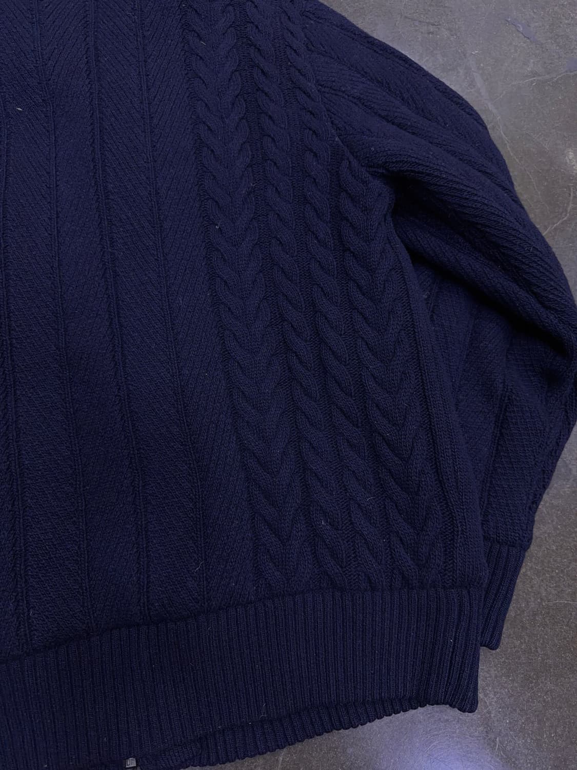 헨리코튼 토끼털 울 캐시미어 블렌드 케이블 니트 집업 자켓 100 상품이미지7