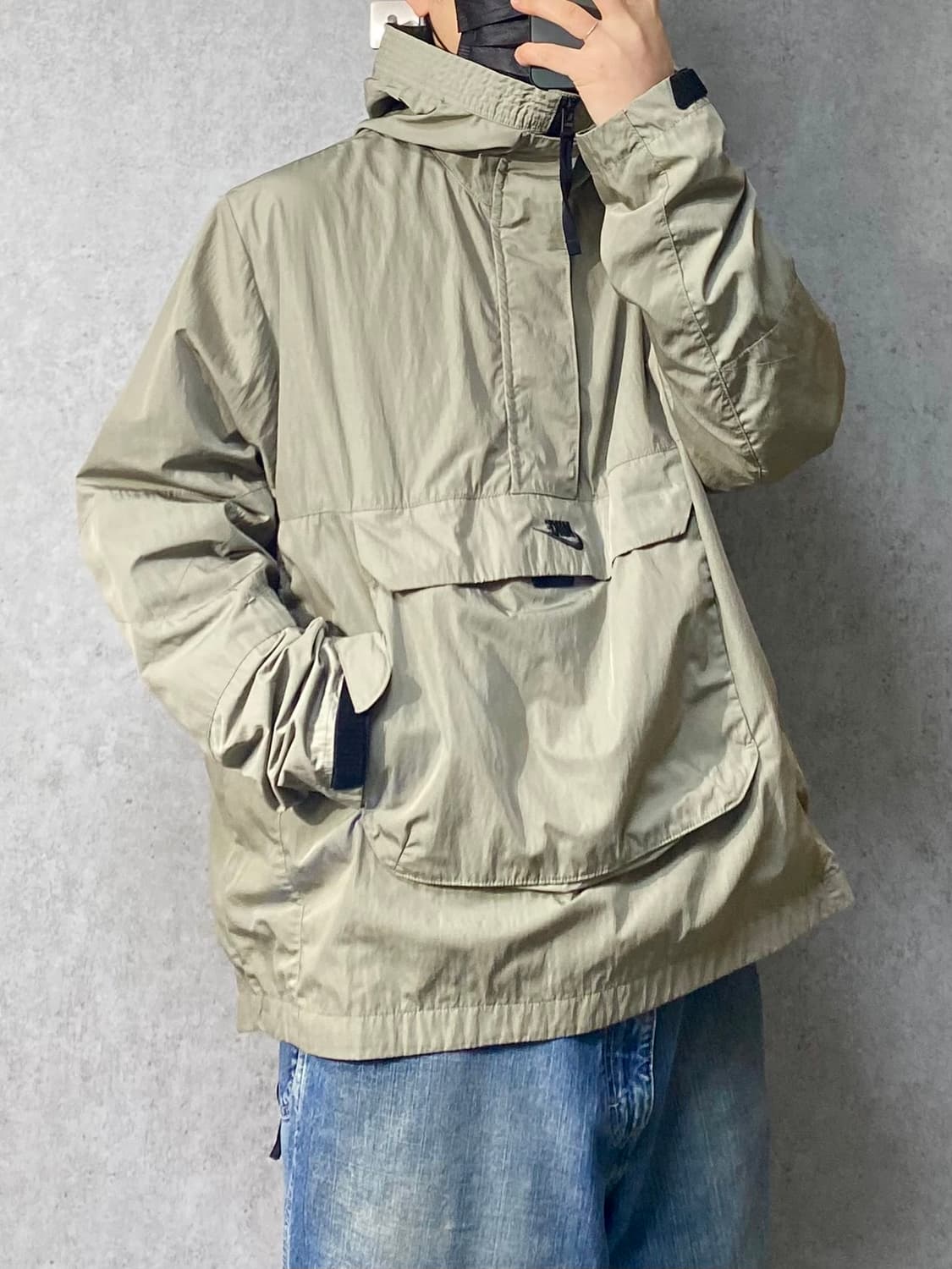 [XXL] Nike 나이키 라이트카키 하프집업 나일론 아노락 상품이미지10