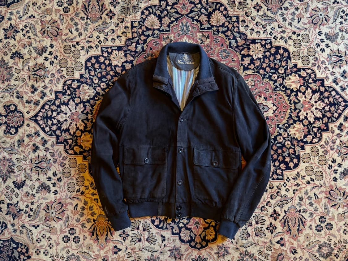 FUSARO ANTONIO 스웨이드 레더 해팅턴 자켓 100 상품이미지1