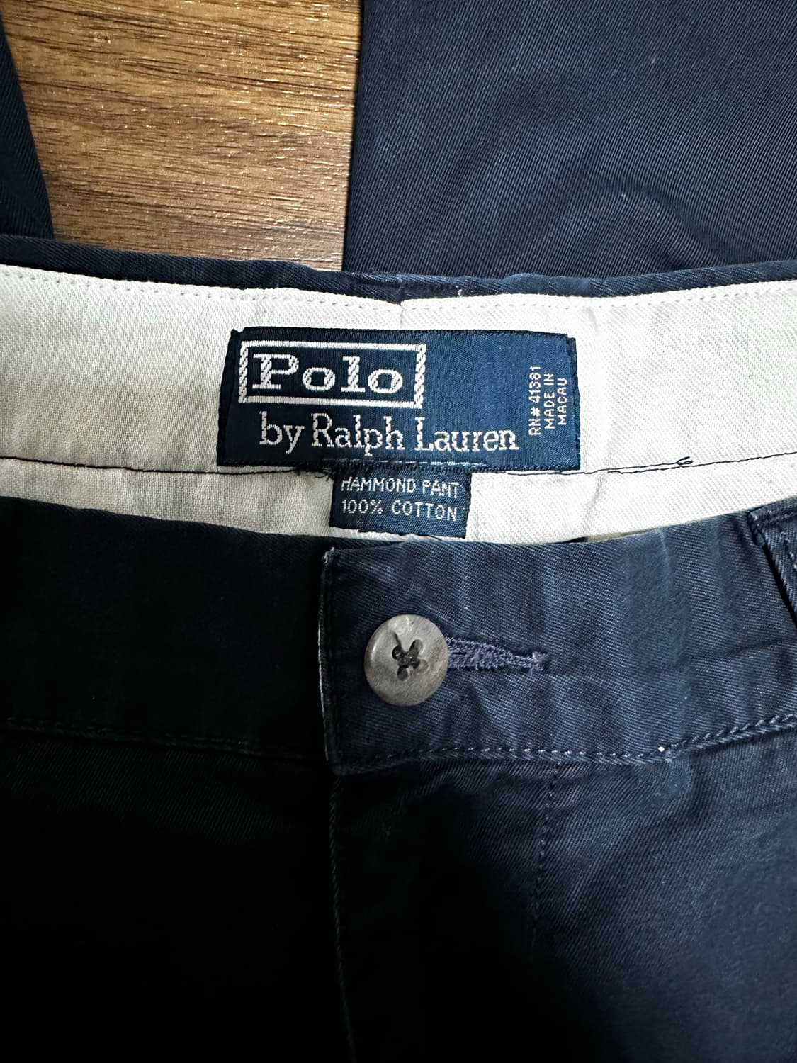 90s 빈티지 폴로 랄프로렌 하몬드 치노팬츠 네이비 상품이미지3