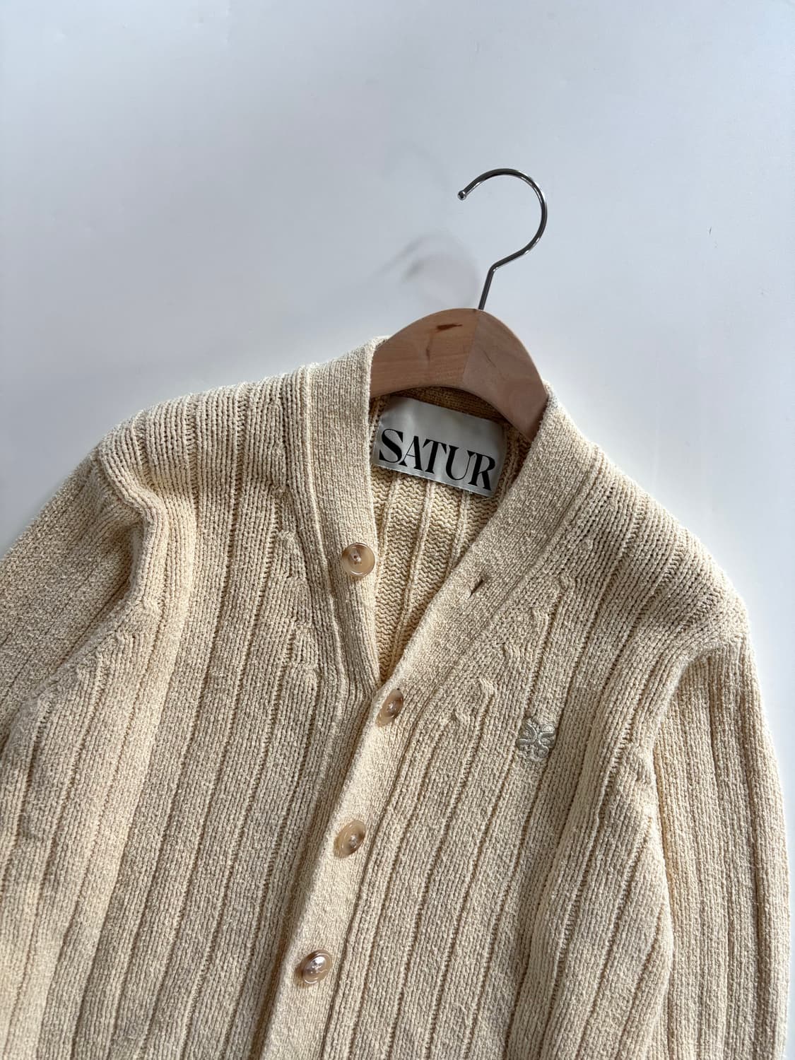 Satur 새터 파로 부클 가디건 오가닉베이지 상품이미지3