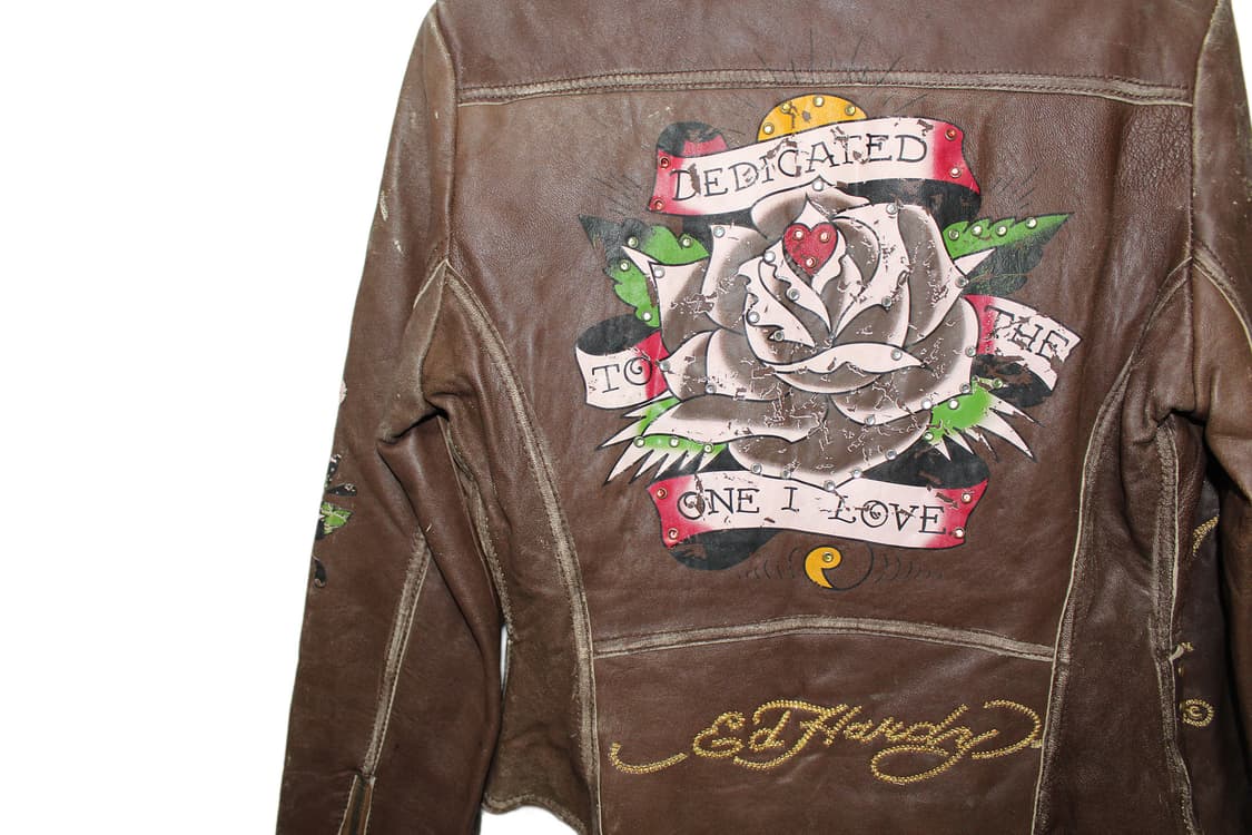 2000s Ed Hardy 에드하디 카우레더 자켓 상품이미지8