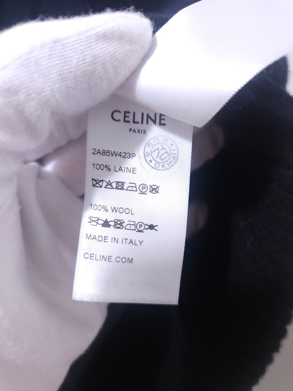 셀린느 리브드 울 니트 후드 M Size 상품이미지6