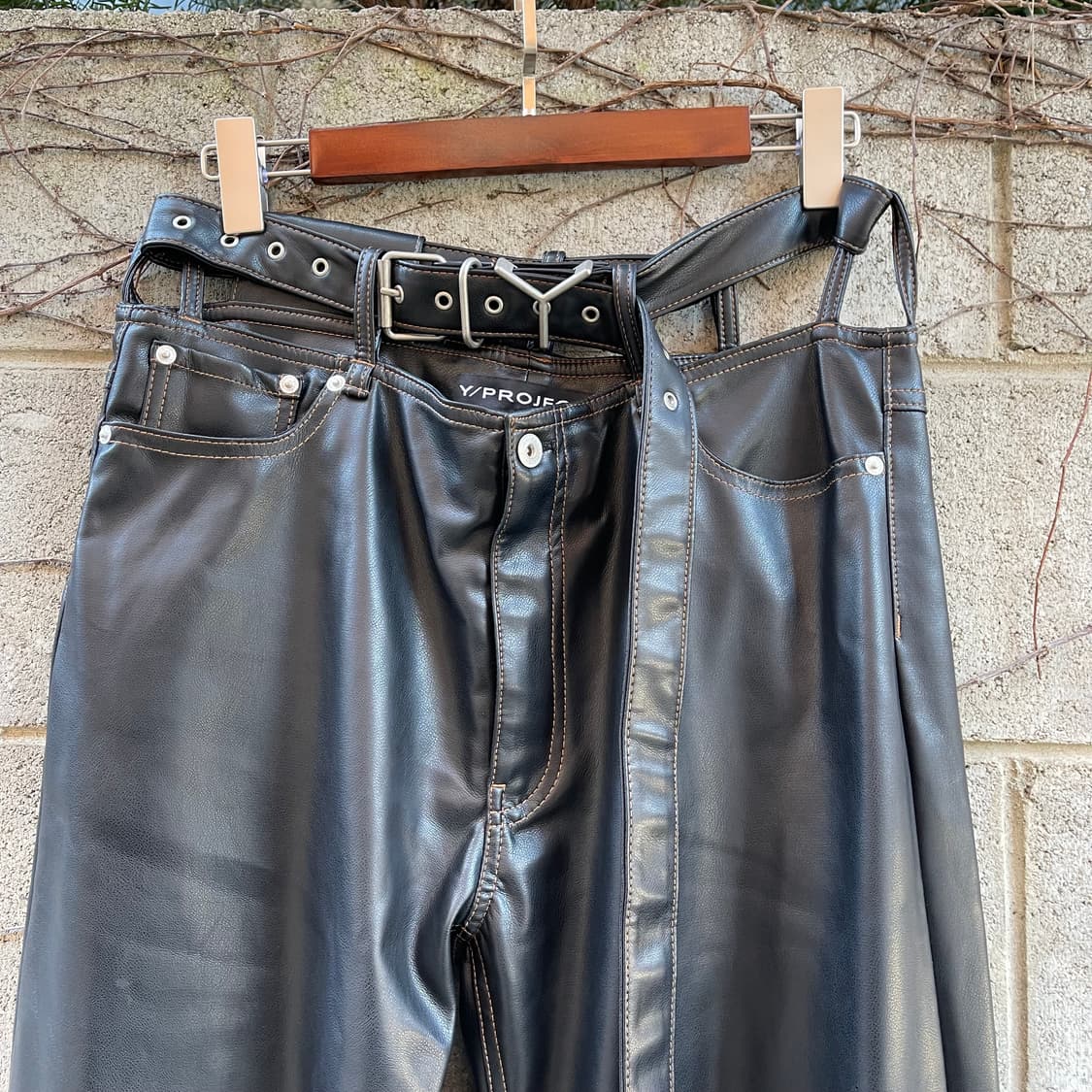[M] Y/ Project Unisex Leather Pants 상품이미지4