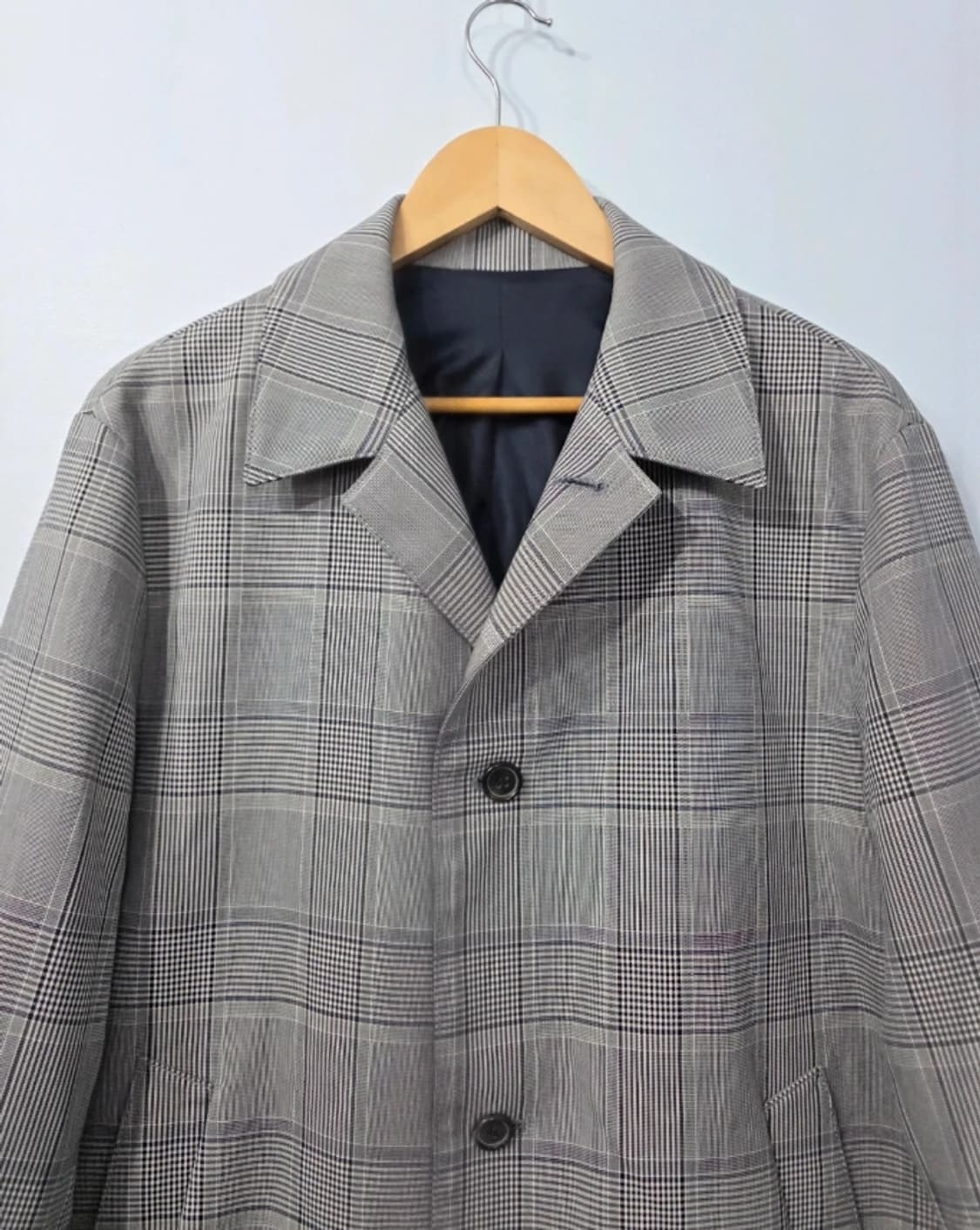 솔리드옴므 체크 맥코트 48사이즈 (100) 상품이미지4