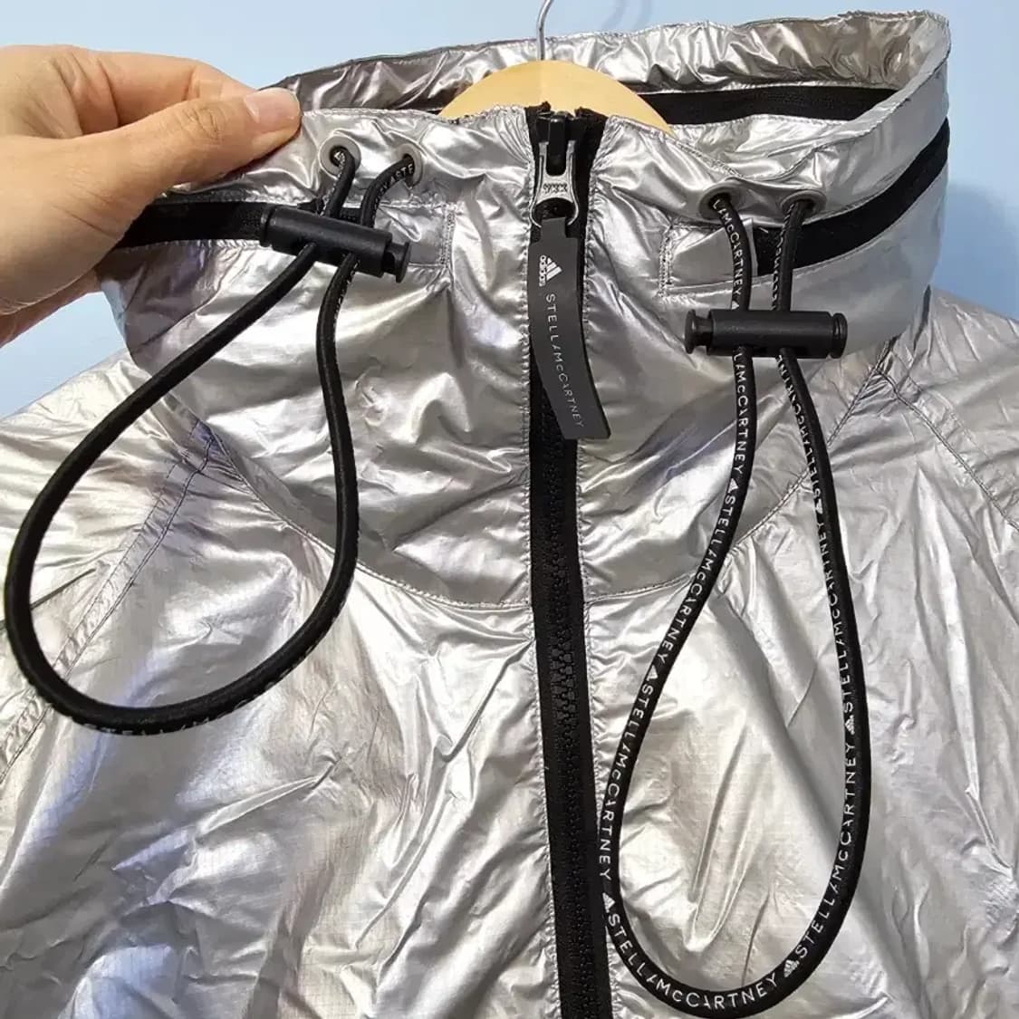 아디다스 스텔라맥카트니 실버 메탈릭 아노락 55반 상품이미지5