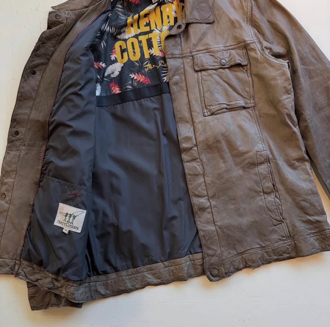 헨리코튼 아카이벌 레더 자켓 상품이미지5