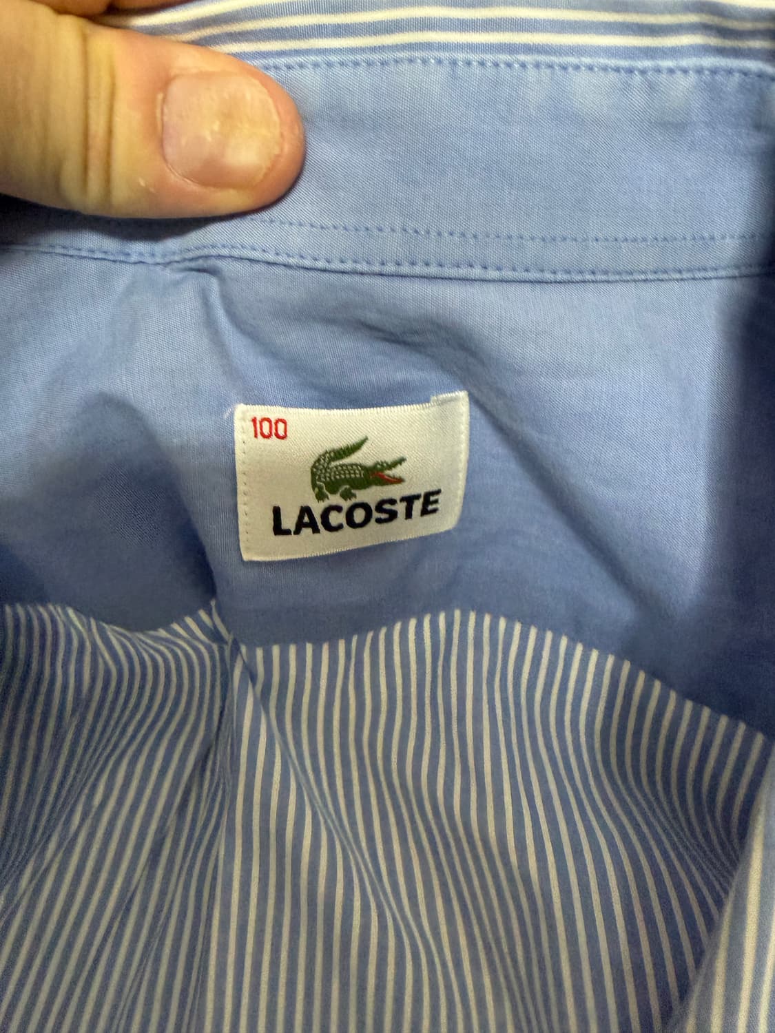 라코스테 스트라이프 셔츠 L 상품이미지3