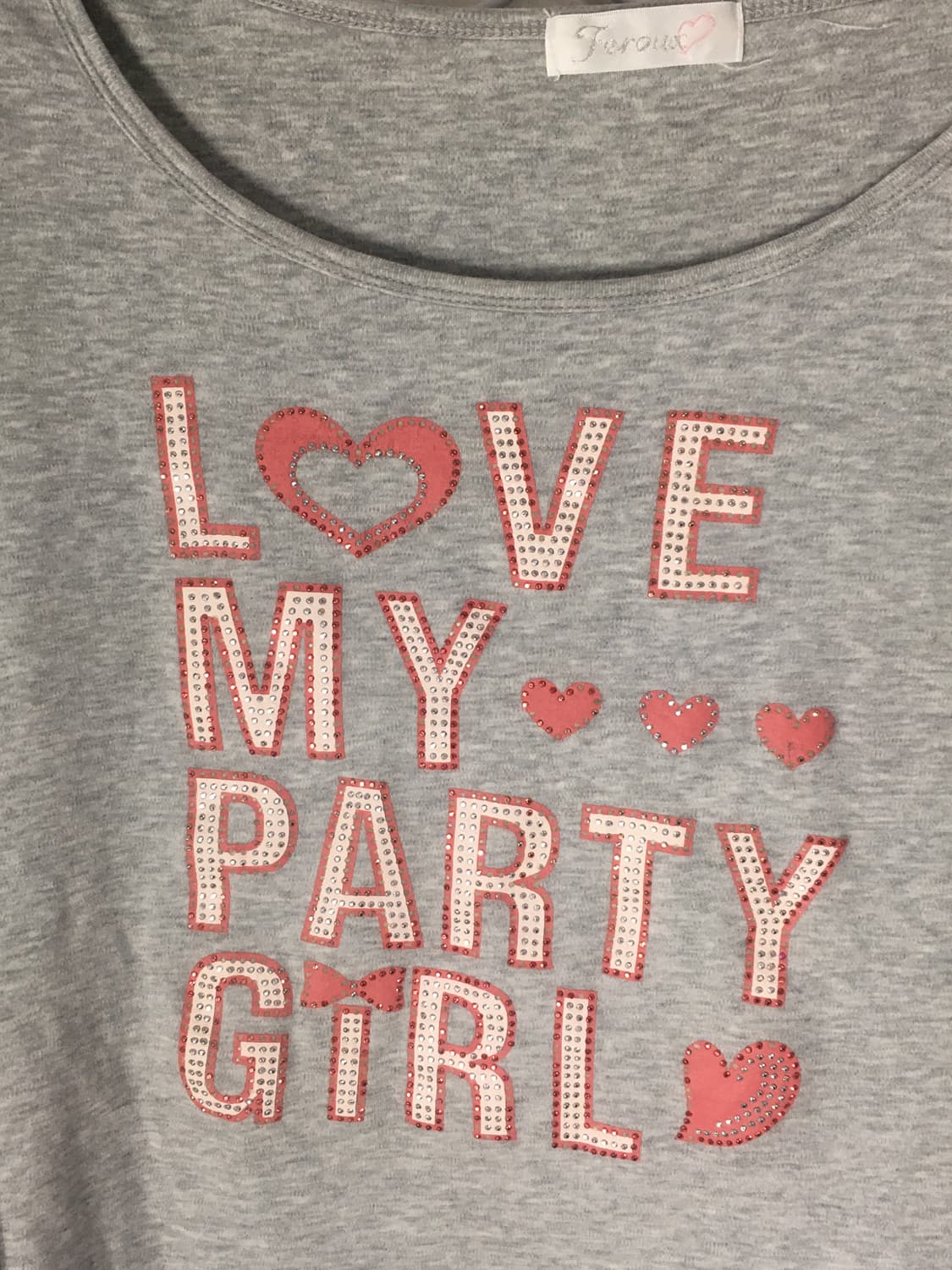 일본빈티지 멜란지 그레이 하이틴 큐빅 리본 티셔츠 상품이미지4