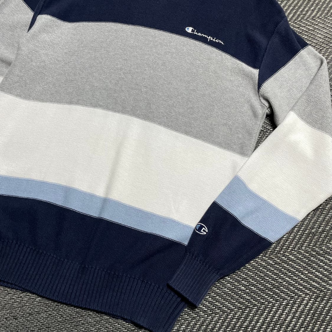 00s 챔피온 올드스쿨 컬러블럭 박시핏 단가라 니트 y 5074 상품이미지4