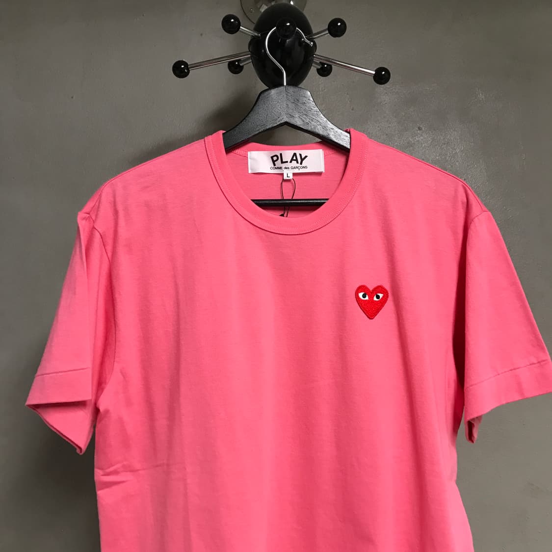 꼼데가르송 와펜 반팔 티셔츠 핑크 L(W) 상품이미지2