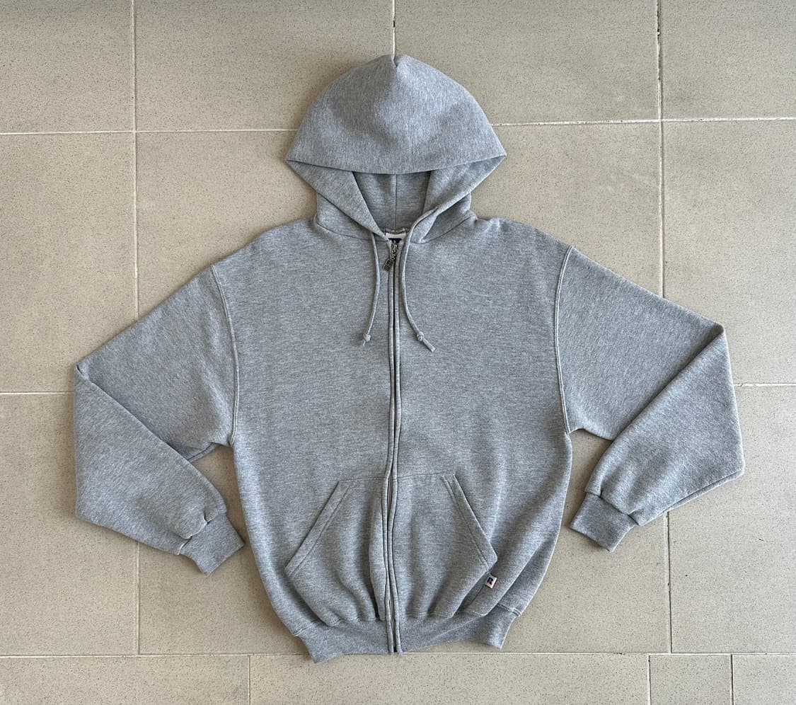 90s 빈티지 러셀 후드집업 그레이 M 상품이미지1