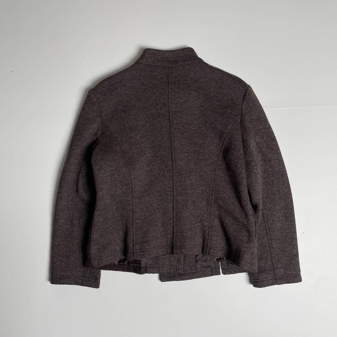 울 블렌드 언밸런스 스텐드넥 자켓 상품이미지5