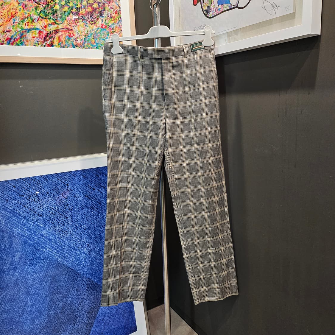 구찌 프린스 웨일즈 체크 패턴 신상 팬츠 상품이미지2