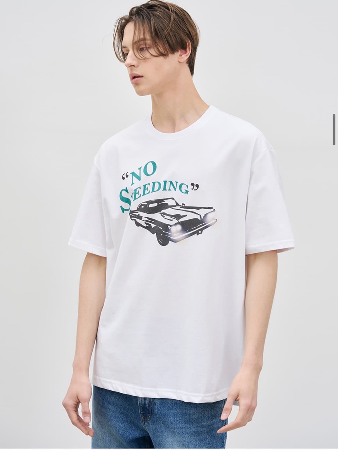 (새상품)(L) 드로우핏 스피딩 클래식 카 티셔츠 [WHITE] 반팔 상품이미지7