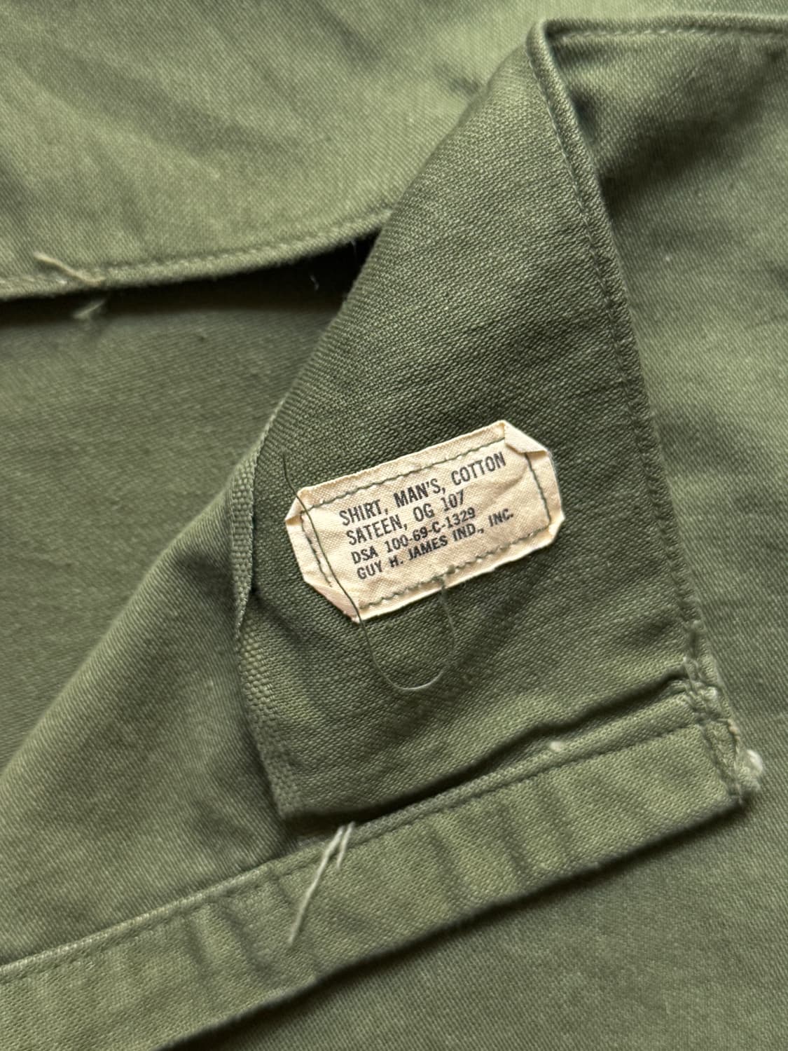 [M]60's 오리지널 U.S ARMY OG-107 밀리터리 셔츠 상품이미지5