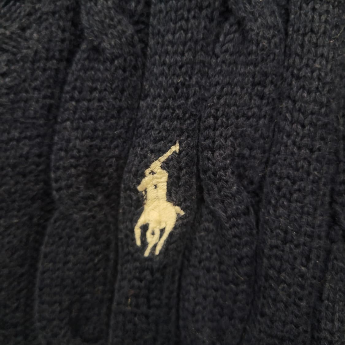 Ralph Lauren 랄프로렌 빈티지  자수로고 케이블 브이넥 니트  상품이미지3