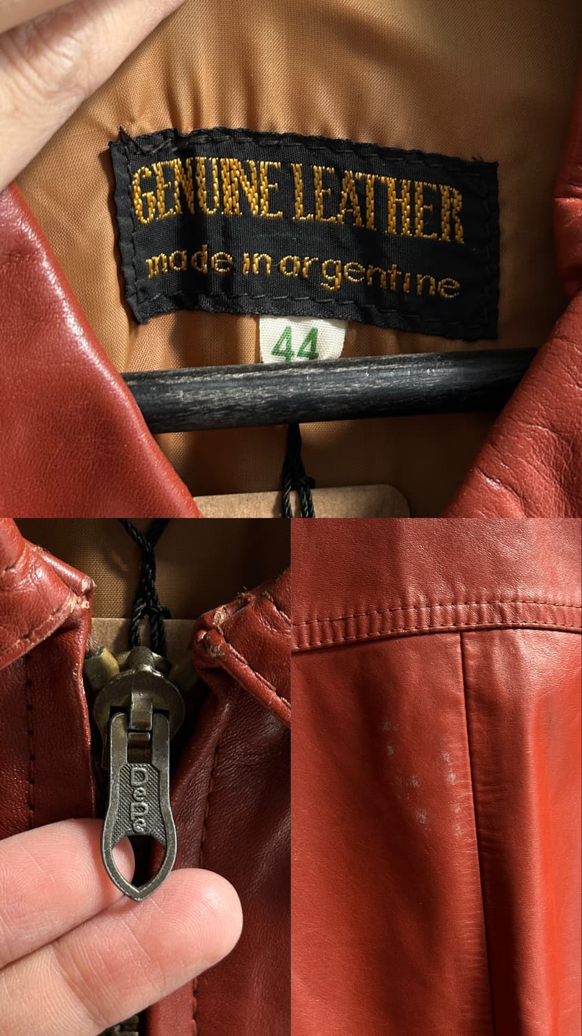 70's 빈티지 크롭 레더 자켓 히피 자켓 상품이미지8