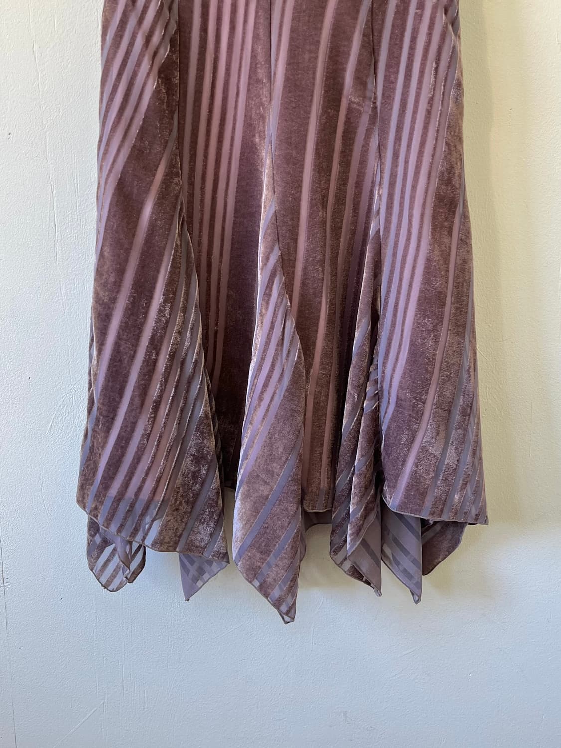 Japan vtg 벨벳 시스루 스커트 상품이미지2