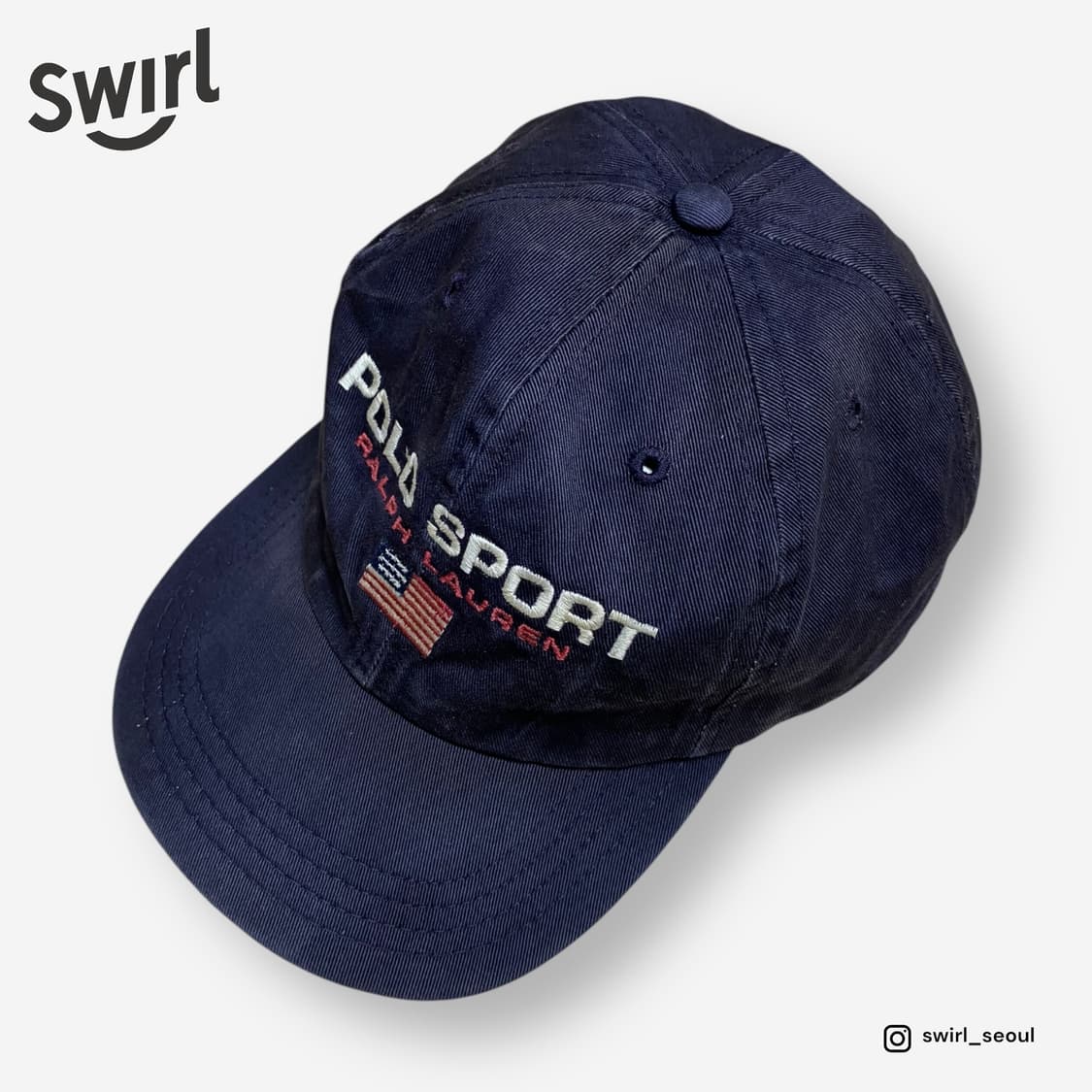 🌊90s USA polo sports navy cap 상품이미지2