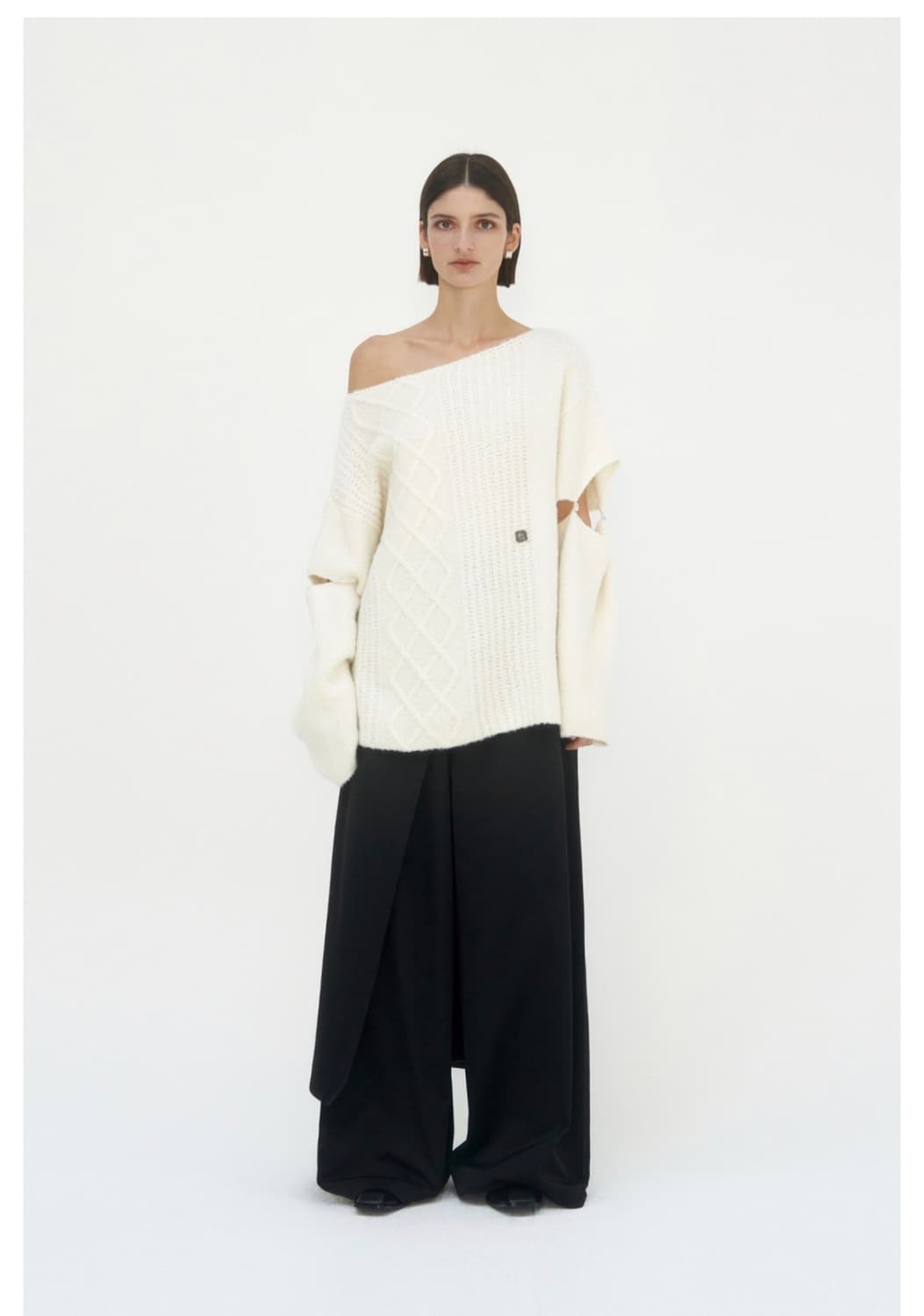 트리밍버드 sleeve slit boat neck knit 보트넥 니트 상품이미지1