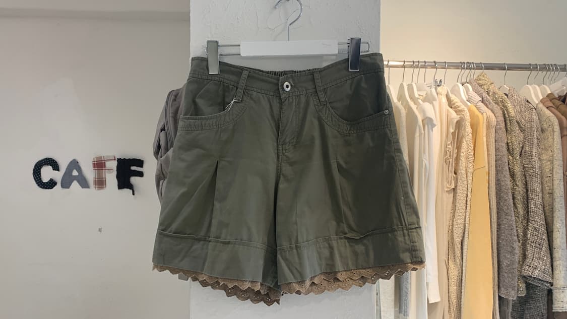 Lace khaki shorts 상품이미지2