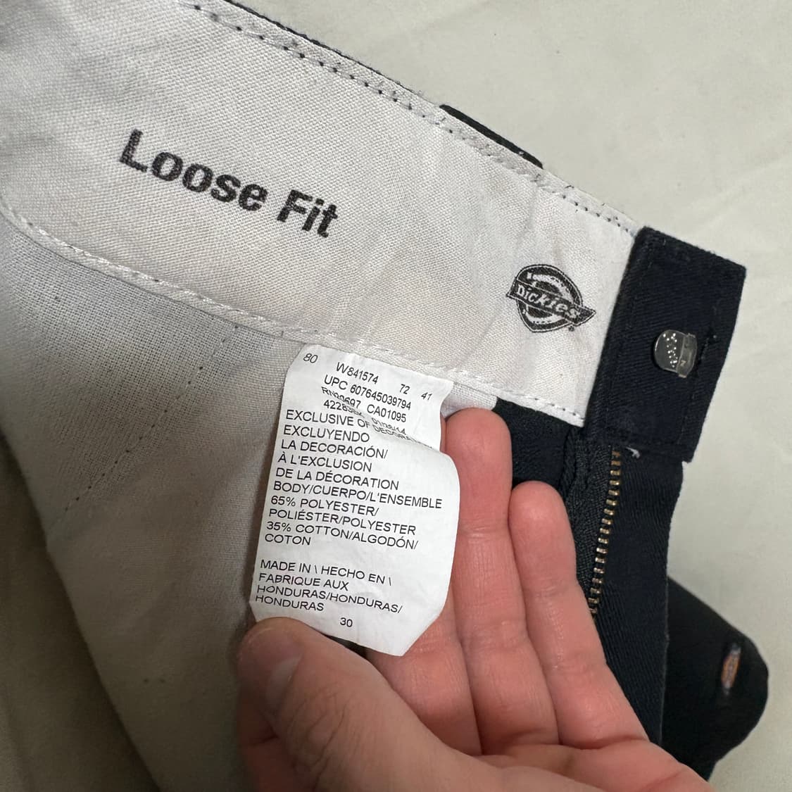 디키즈 루즈핏 트윌 워크 버뮤다팬츠 /블랙, 30 상품이미지8