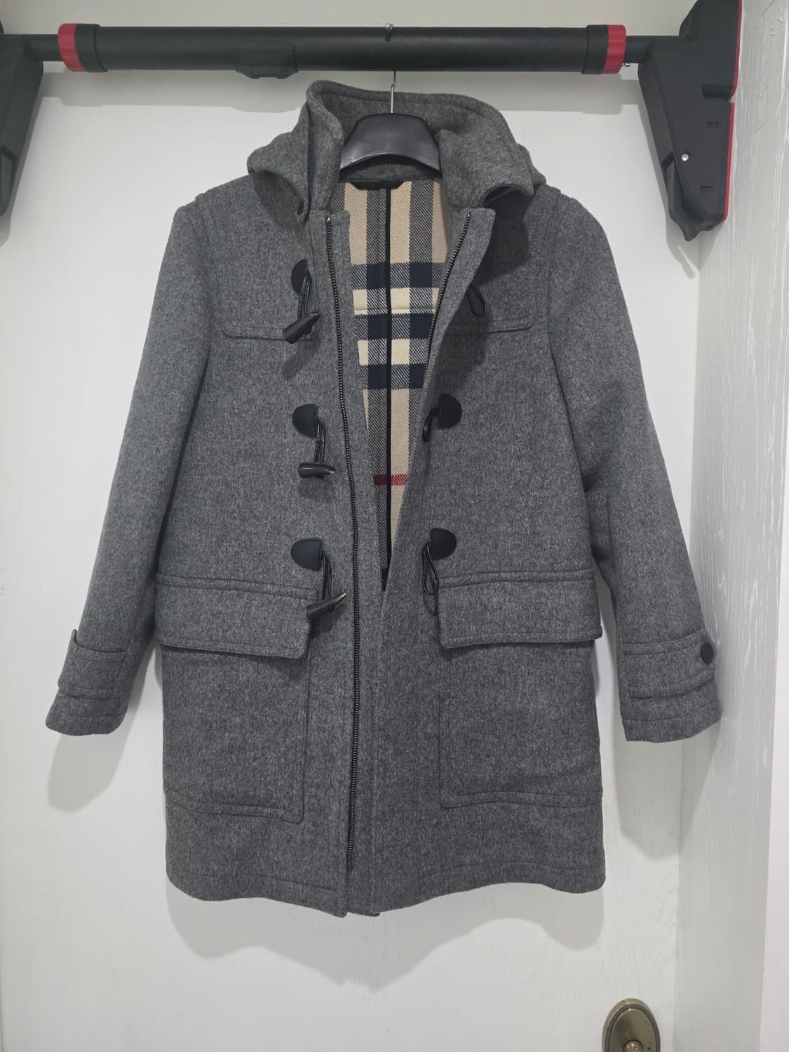 버버리 키즈 울 더플코트 (정품) / 그레이 / 상태좋음 상품이미지1
