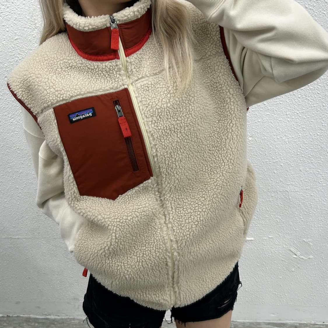 파타고니아 브라운 포켓로고 레트로 후리스 베스트 L 상품이미지1