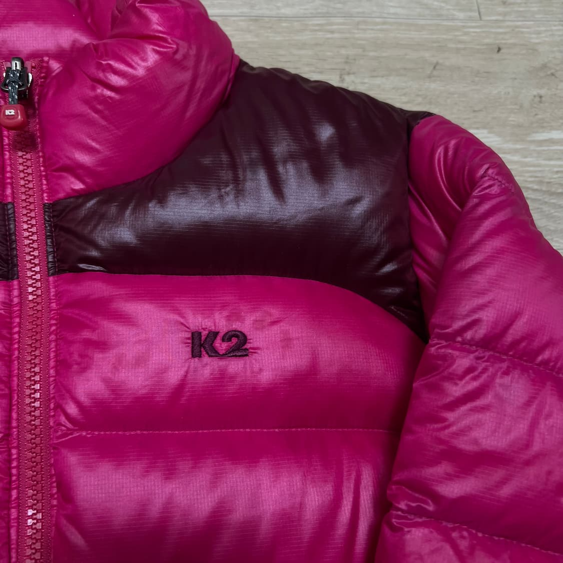 K2 남여공용 덕다운 스탠드넥 경량패딩 점퍼 [톤다운 핑크] L/100 상품이미지4