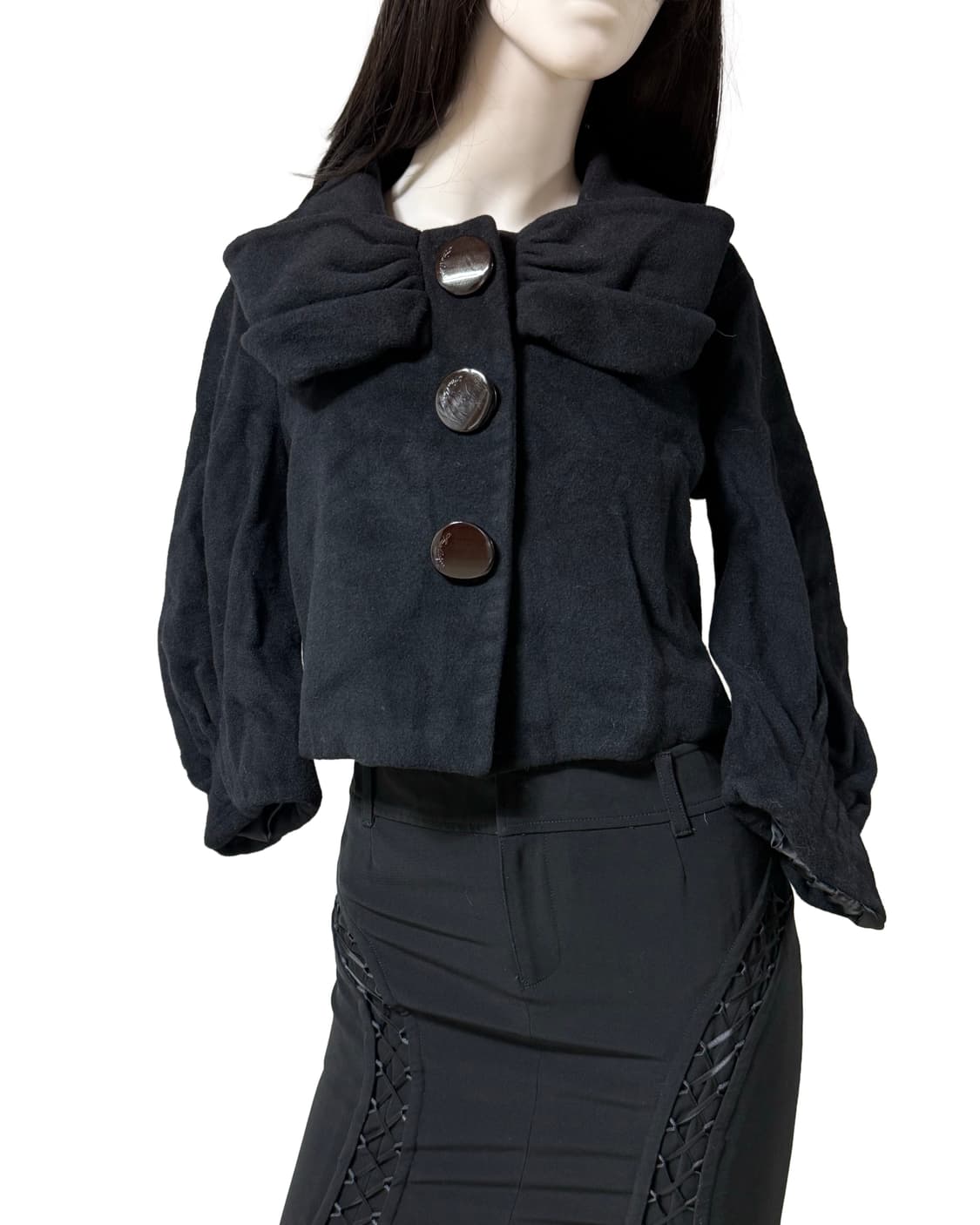 빈티지 리본 크롭 코트 상품이미지2