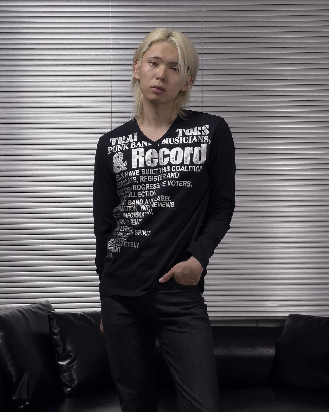 {Corn Flake} Silver Lettering L/S Tee    상품이미지1