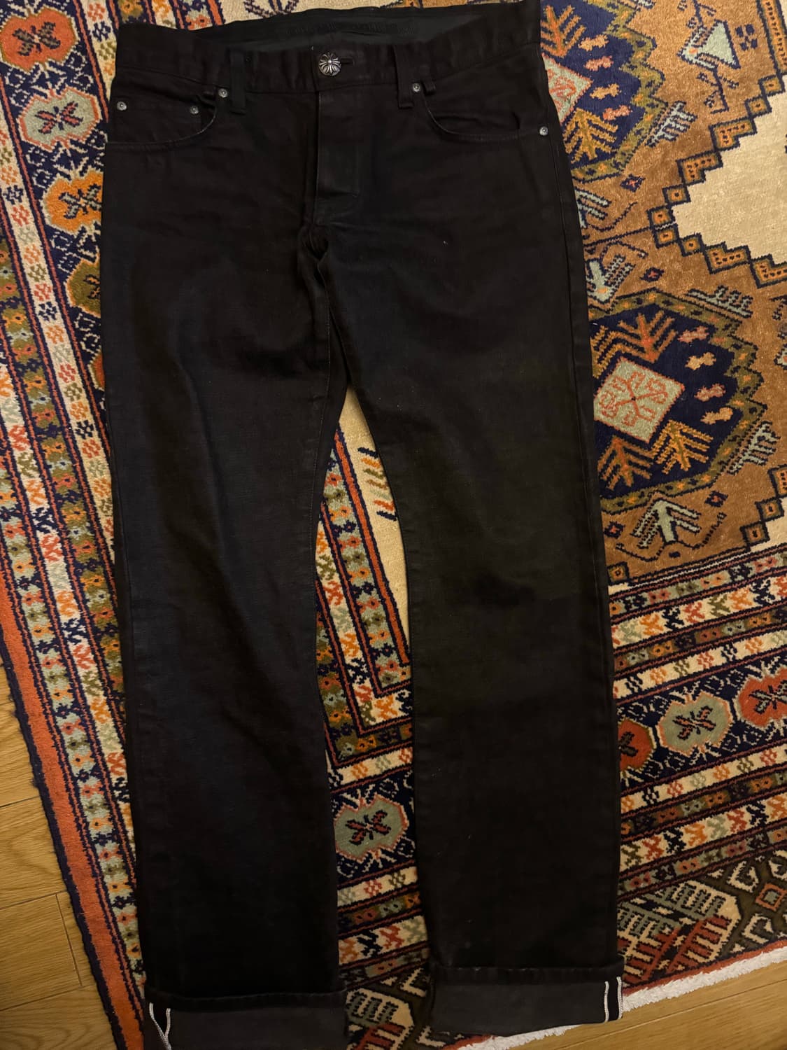 크롬하츠 데님 블랙진 상품이미지1