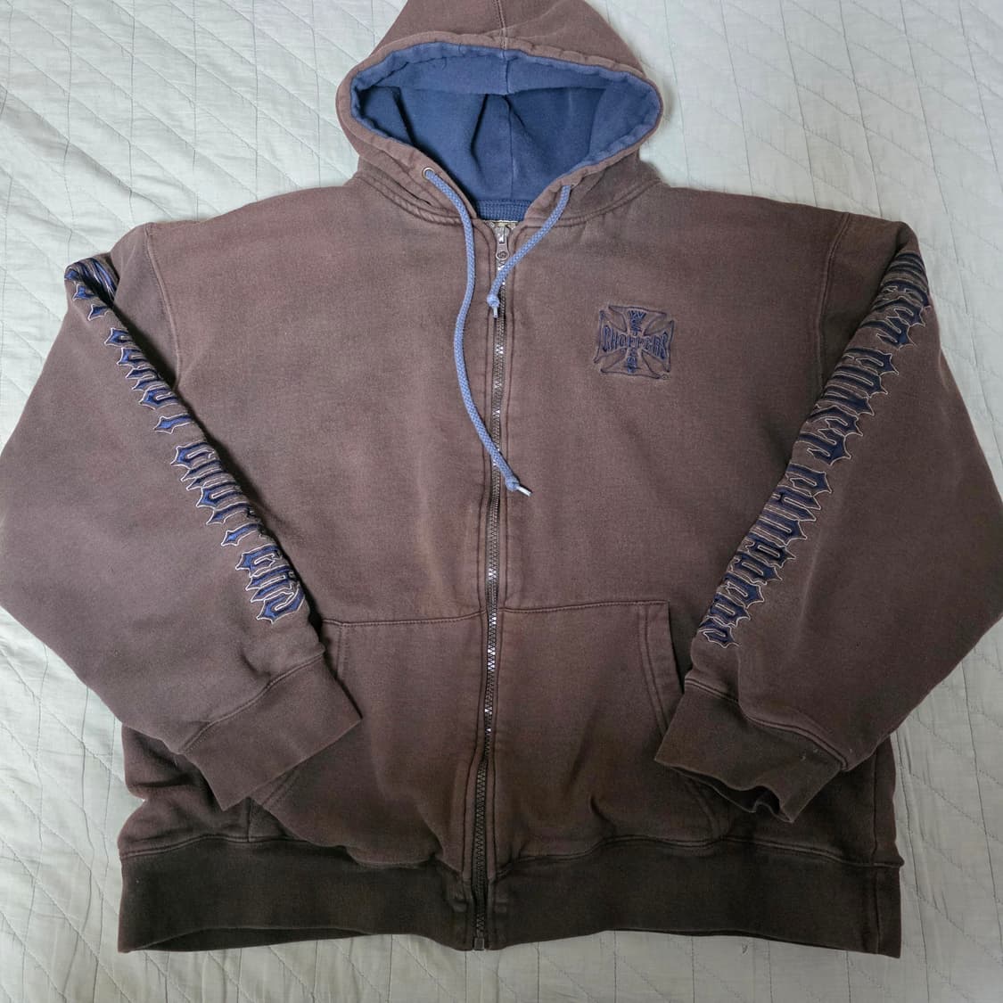 [XL] 빈티지 웨스트코스트차퍼스 더블페이스 써멀 후드집업 브라운 상품이미지1