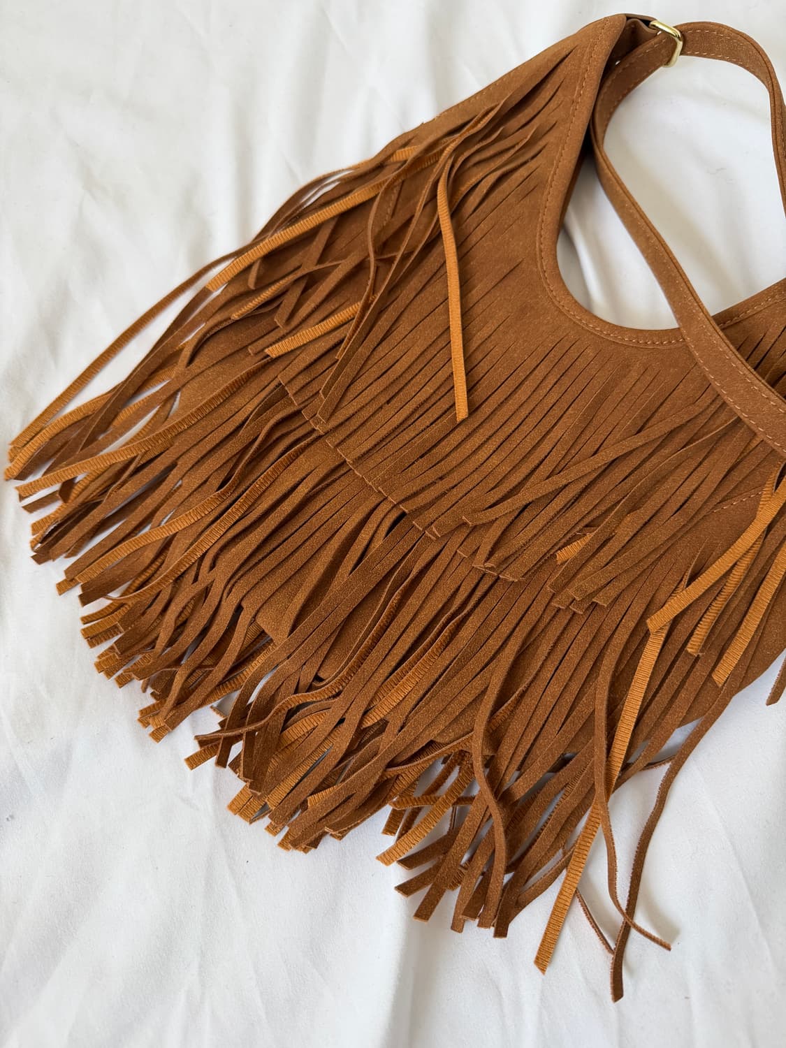 웨스턴 무드 스웨이드 프린지 호보백 상품이미지4