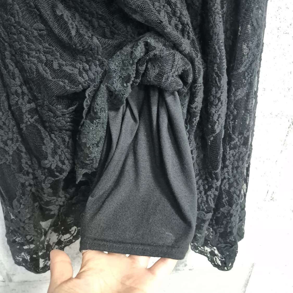 블랙 자수레이스 원피스 상품이미지6