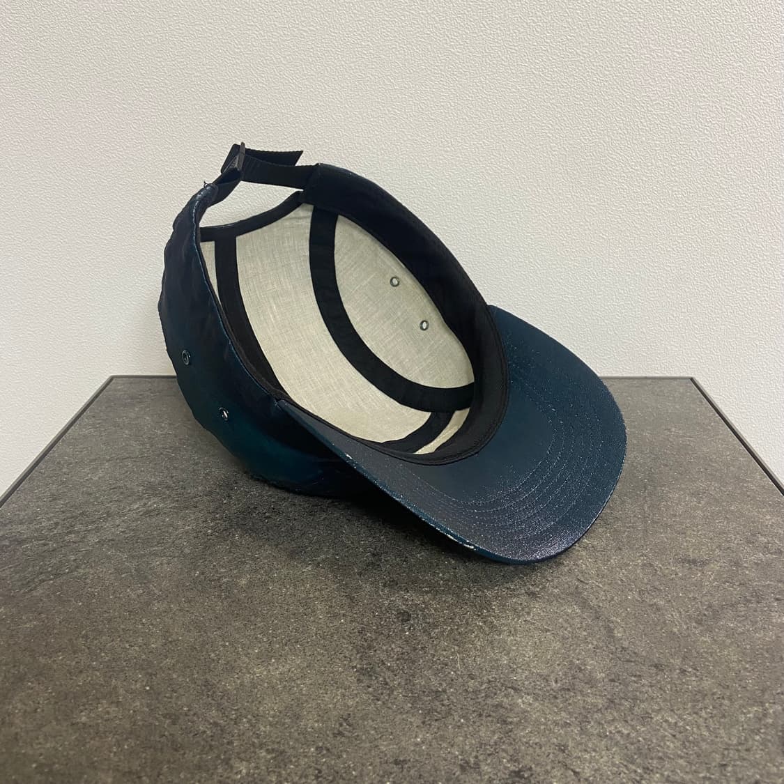 (OS) 슈프림 박스로고 캠프캡 모자 코티드 린넨 블루리쉬 상품이미지7