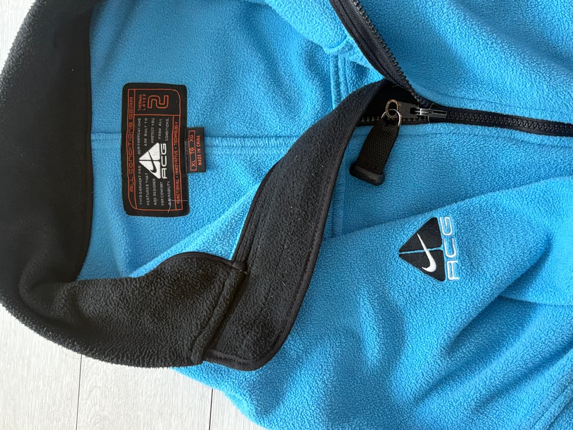 90s ACG 나이키 플리스 자켓 스카이블루 (XL) 상품이미지4