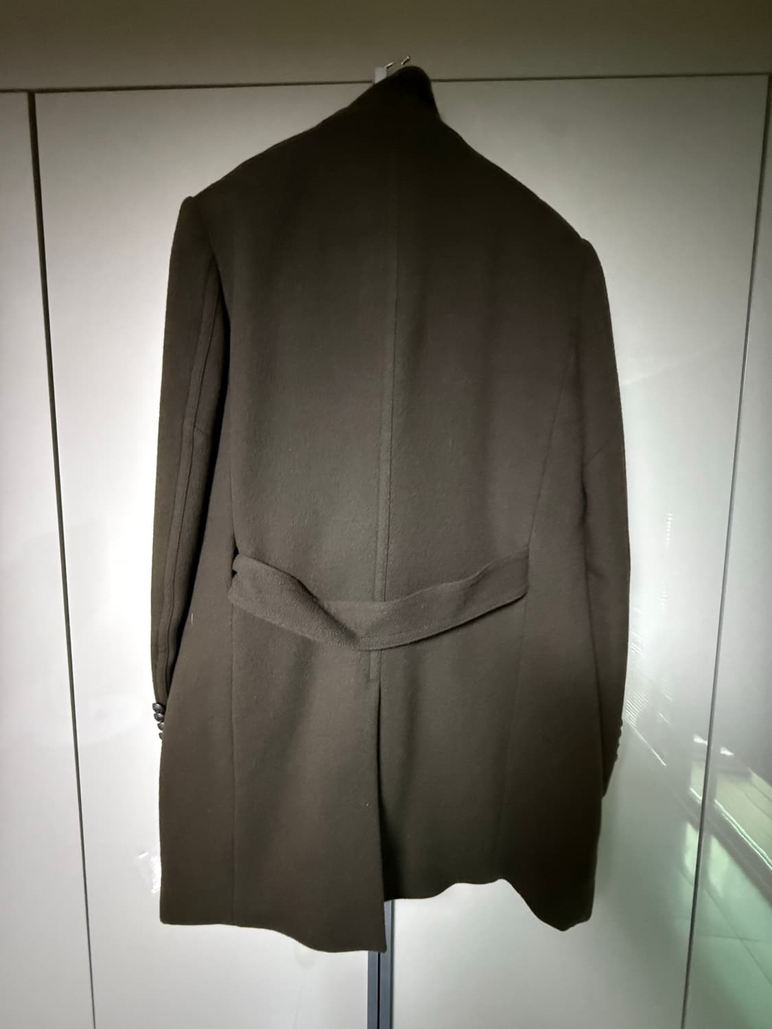 타임옴므 모직 하프코트 100사이즈 후드 탈부착 상품이미지3